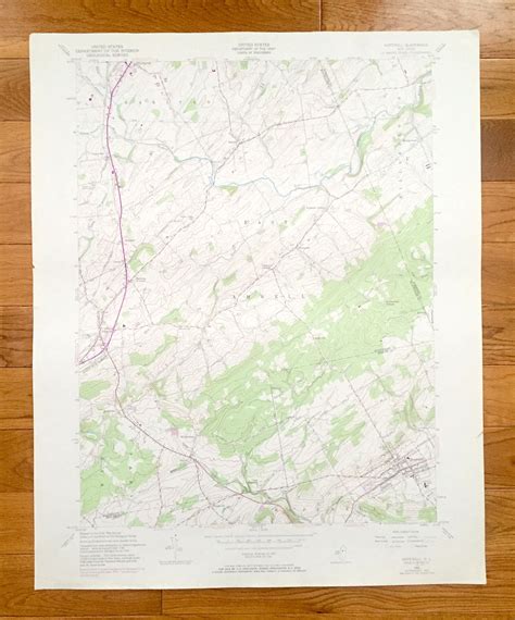 Antique Hopewell New Jersey 1954 US Geological Survey | Etsy