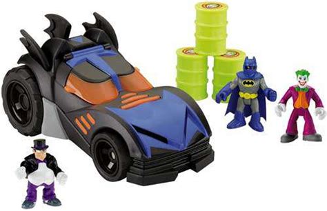 Fisher Price DC Super Friends Imaginext Batmobile 3 Figure Set Bonus Figures - ToyWiz