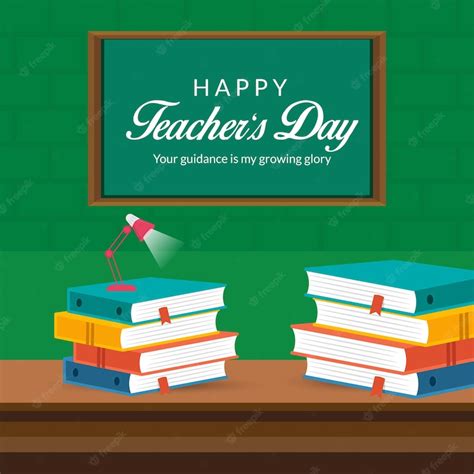 Premium Vector | Flat banner design of happy teacher's day template