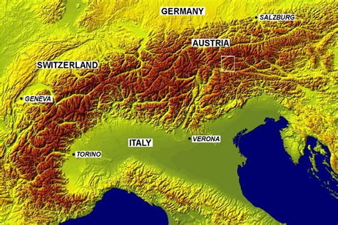 European Alps with the location of the study area Rieserferner-Ahrn... | Download Scientific Diagram