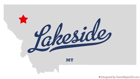 Map of Lakeside, MT, Montana