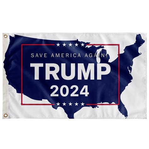 Trump 2024 USA Flag White – Us Against Media