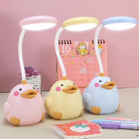 Duck Led Desk Light Cute Kids Table Lamp For Bedroom Living Room College Dorm Office Home Decor ...