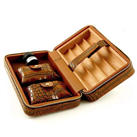 Ultimate Leather Travel Cigar Humidors Croc | Cigar Star