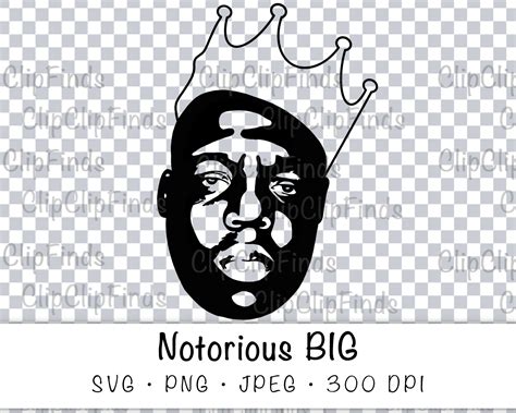 Notorious BIG SVG Vector Cut File Jpeg and PNG Transparent - Etsy UK