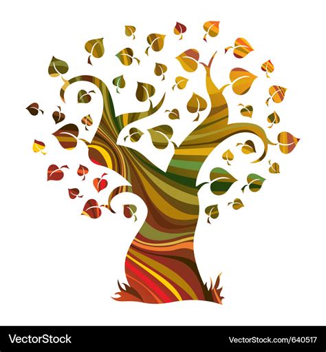 Multicolour abstract tree Royalty Free Vector Image