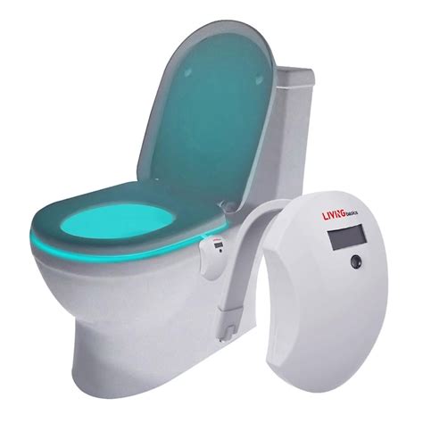 LIVINGbasics LED Toilet Night Light Glow Motion, Activated 7 Color ...