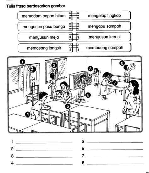 Gotong royong di kelas worksheet | Worksheets, School kids activities ...