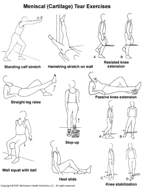 Meniscal Cartilage Tear Exercises - ExerciseWalls