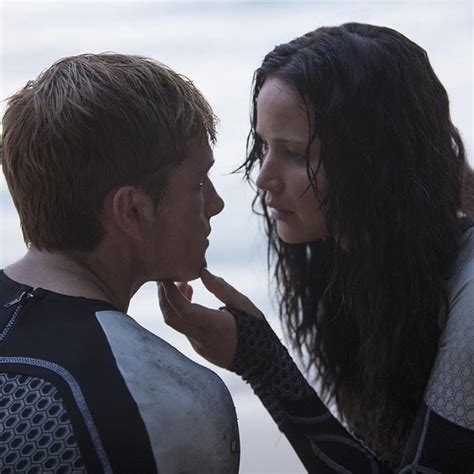 The Hunger Games on Instagram: “Throwback to Catching Fire.. Everlark beach scene feels. 💙 ...