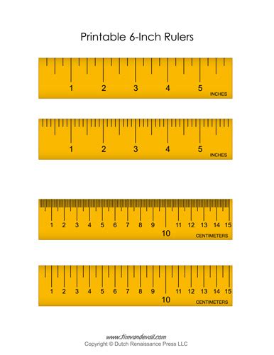 Printable 6-Inch Ruler - Tim's Printables