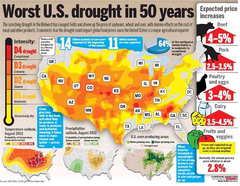 2012 U.S. Drought Infographic | Food infographic, Global recipes, Drought