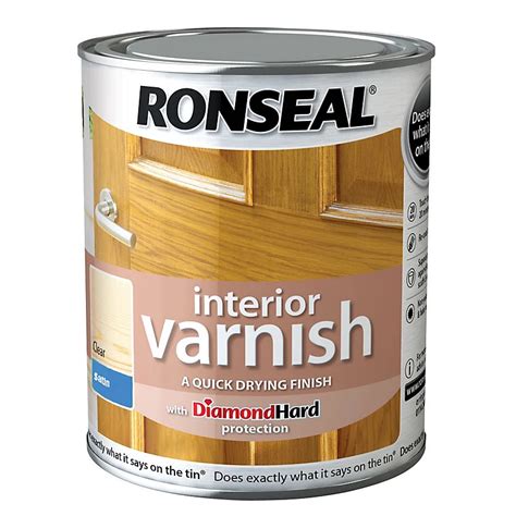 Ronseal Diamond hard Clear Satin Wood varnish, 250ml | DIY at B&Q