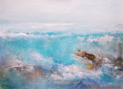 Big Blue Wave Painting by Elena Ivanova | Saatchi Art