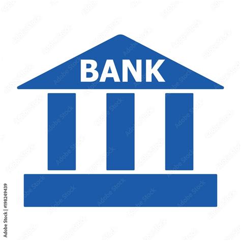 Vector illustration. Bank icon logo. Payments Area sign on white ...