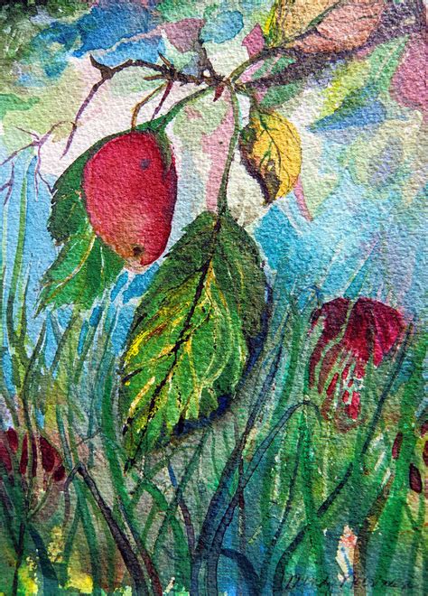 Falling Fruit Painting by Mindy Newman - Fine Art America