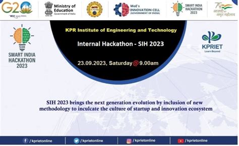 SMART INDIA HACKATHON 2023 - INTERNAL HACKATHON, KPR Institute Engineering and Technology ...