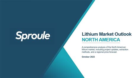 Lithium Market Outlook - North America 2023 - Sproule