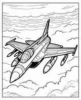 Fighter jet coloring Page For Kids Futuristic military aircraft Design  sketch template