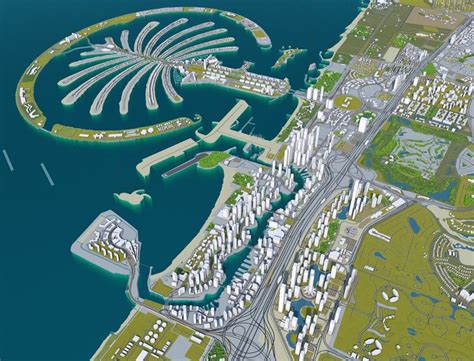 Dubai city United Arab Emirates 3d model 80km | Dubai city, Dubai, City