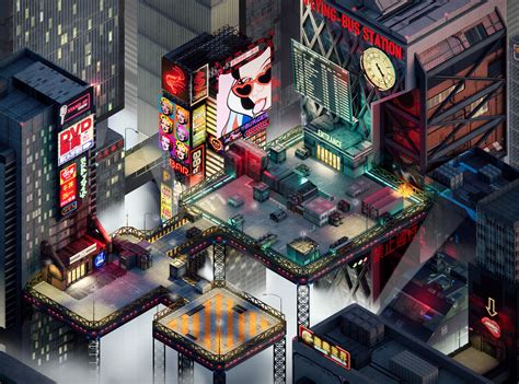 ArtStation - Cyberpunk city planning