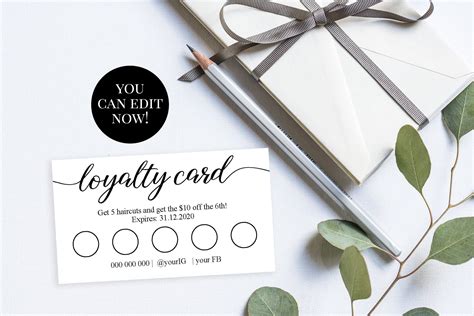 Customer Loyalty Card Template Editable Loyalty Cards - Etsy Australia