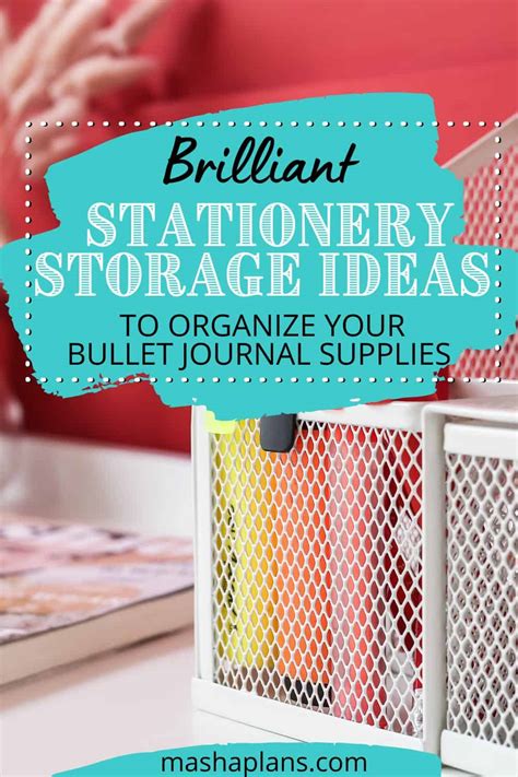 9 Brilliant Stationery Storage Ideas for Your Bullet Journal Supplies | Masha Plans