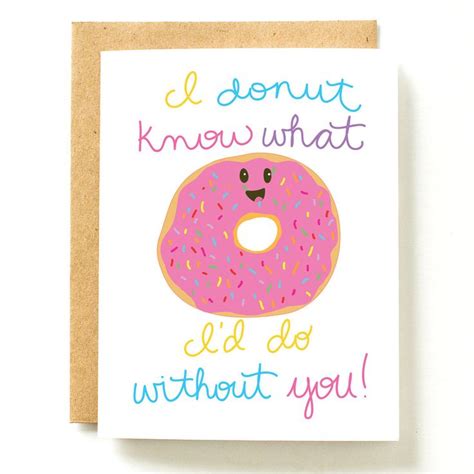 Cute card love card donut card donut pun funny cards pun | Etsy ...