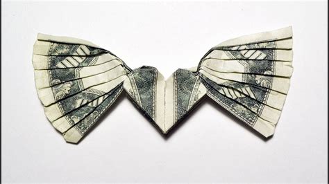 Money HEART with WINGS Origami Dollar Tutorial DIY Folded No glue and tape - YouTube