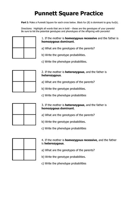 Punnett Square Practice Worksheet Doc › Athens Mutual Student Corner