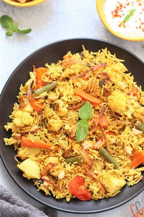 Instant Pot Vegetable Biryani - Vegetable Biryani recipe in pressure cooker