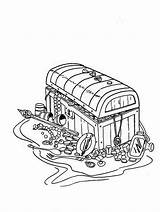 A Classic 16th Century Chest Full Of Treasures Coloring Page  Kids sketch template