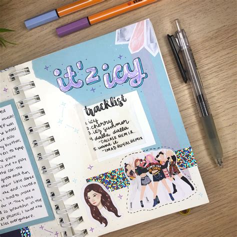 KPOP ITZY Icy Sticker | Yuna, Lia, Chaeryeong, Yeji, Ryujin | Bullet journal ideas pages ...