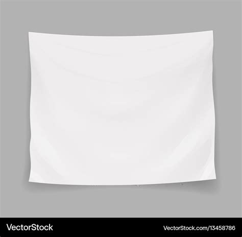 White blank banner or hanging empty flag Vector Image