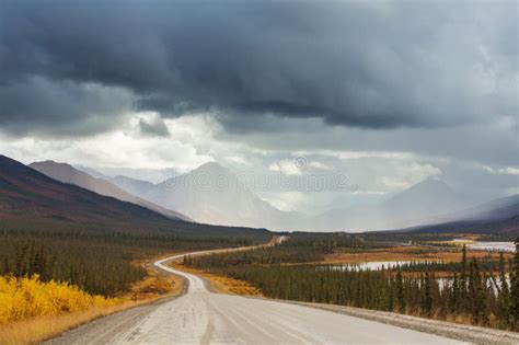 Road in Alaska stock image. Image of highway, mountain - 273240875