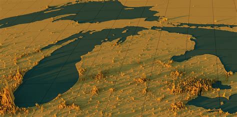 Michigan 3d Population Density Map : r/MapPorn