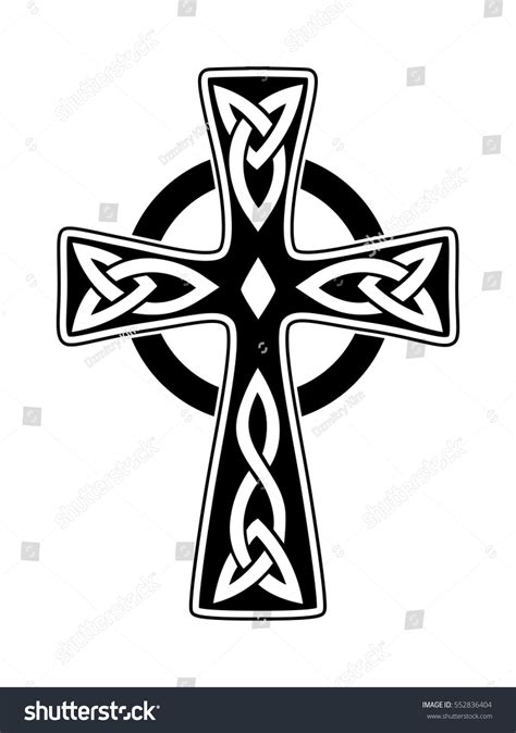 Viking Cross Black White Tattoo Emblem: vetor stock (livre de direitos) 552836404 | Shutterstock