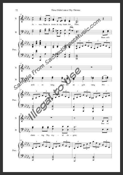 Thou Didst Leave Thy Throne | SacredSheetMusic.com