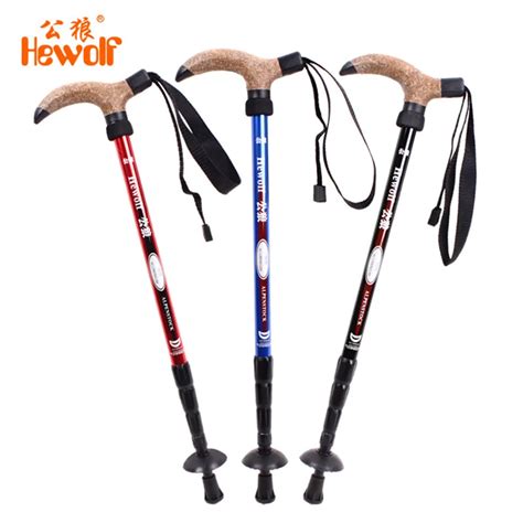 Hewolf 7075 Aluminum Ultralight 4 Sections Telescopic Walking Stick ...