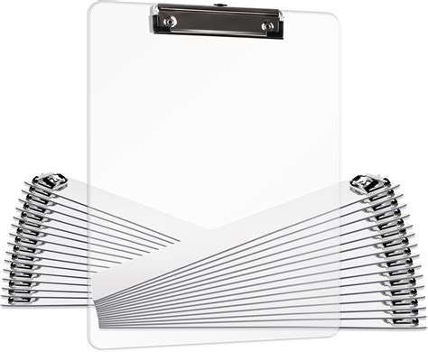 Amazon.com : Macroclo Plastic Clipboards Set of 30, Acrylic Clear Clip ...