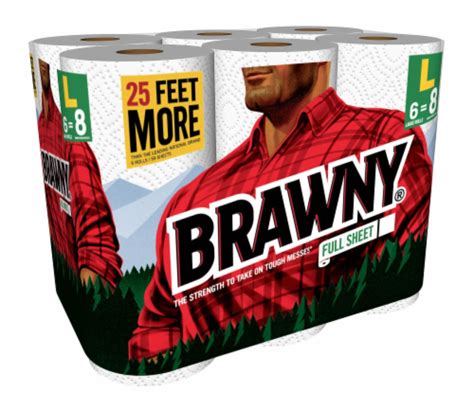 Brawny Full Sheet Large Roll Paper Towels, 6 rolls - Kroger