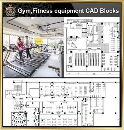 Gym,Fitness equipment CAD Blocks Bundle-Stadium,Gymnasium, playground, sports hall】@Gem CAD ...