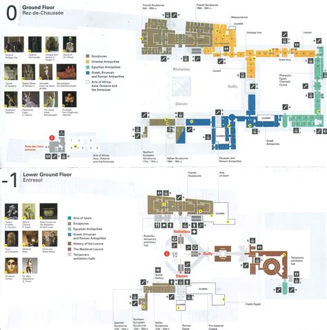 Louvre Museum Floor Plan and Visitor Guide