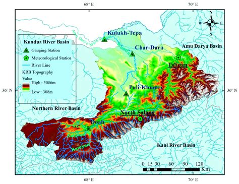 Main tributaries and locations of hydrologic stations and stream gauges ...