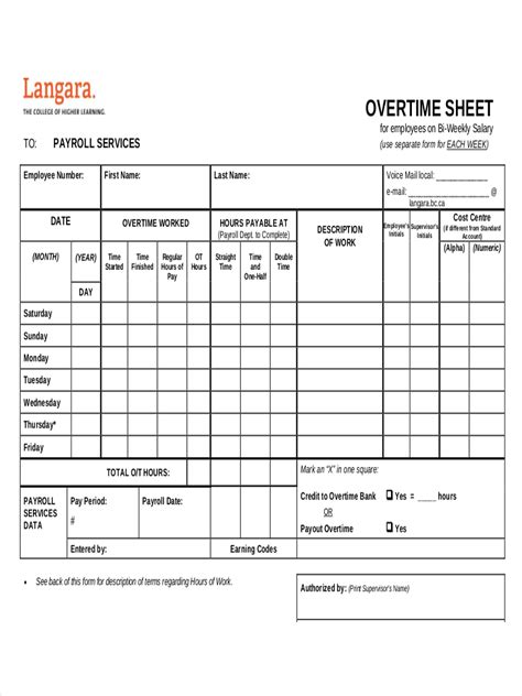 Excel Timesheet With Overtime ~ Excel Templates