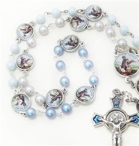 St MICHAEL CHAPLET with Picture Medals and Names of Choirs of | Etsy