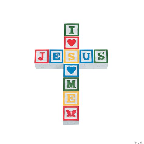 Primary Colored Jesus Loves Me Wall Cross - Discontinued