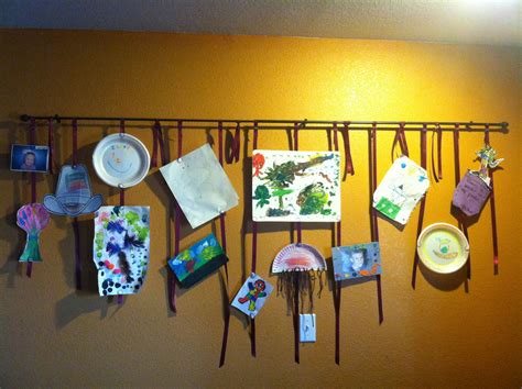 display children's art | Fun way to display children's art work ...