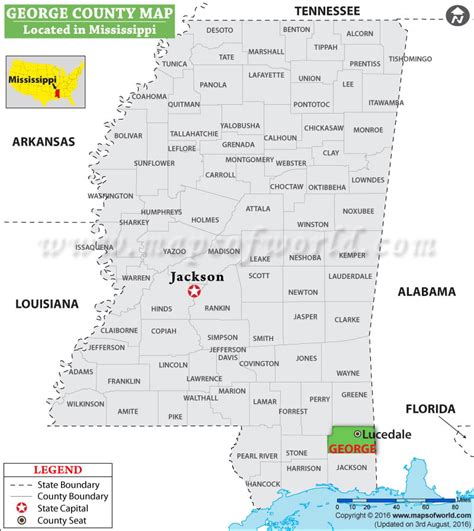 George County Map, Mississippi