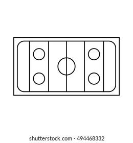 Ice Hockey Rink Icon Outline Style Stock Illustration 494468332 ...